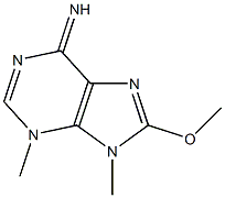 6H-Purin-6-imine,3,9-dihydro-8-methoxy-3,9-dimethyl-(9CI) 구조식 이미지