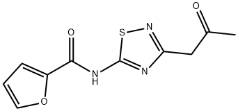 2-Furancarboxamide,N-[3-(2-oxopropyl)-1,2,4-thiadiazol-5-yl]-(9CI) Structure