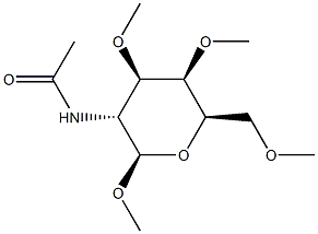 Methyl 2-(acetylamino)-2-deoxy-3-O,4-O,6-O-trimethyl-β-D-galactopyranoside Structure