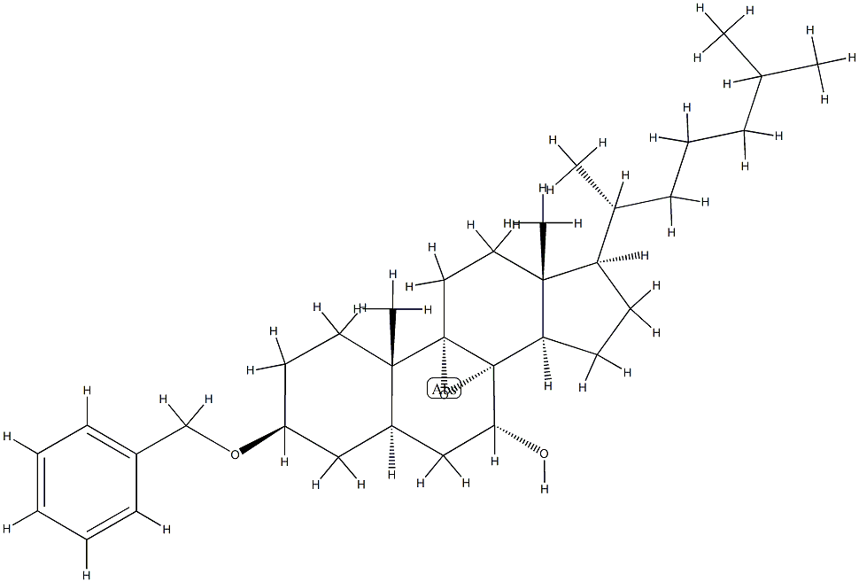 3β-(Benzyloxy)-8α,9-epoxy-5α-cholestan-7α-ol 구조식 이미지