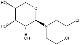 (Bis(chloro-2 ethyl)amino)-1-desoxy-1 beta-D-ribopyrannose [French] Structure