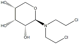 (Bis(클로로-2에틸)아미노)-1-desoxy-1beta-D-ribopyrannose[프랑스어] 구조식 이미지