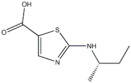 5-Thiazolecarboxylicacid,2-[[(1S)-1-methylpropyl]amino]-(9CI) Structure