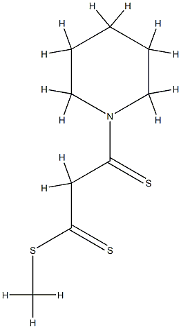 1-피페리딘프로판(디티오산),-bta-티옥소-,메틸에스테르 구조식 이미지
