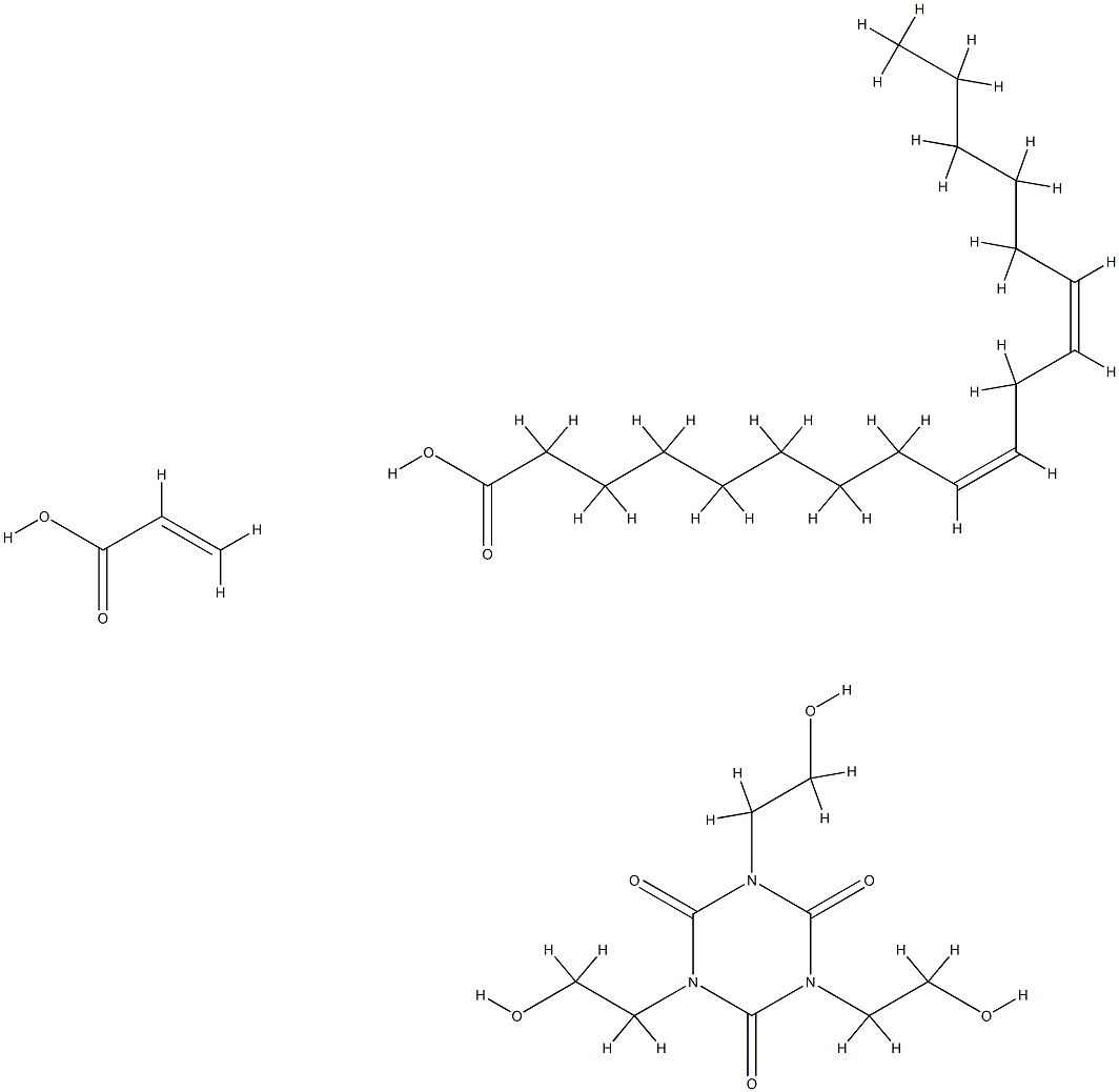 9,12-Octadecadienoic acid (9Z,12Z)-, polymer with 2-propenoic acid and 1,3,5-tris(2-hydroxyethyl)-1,3,5-triazine-2,4,6(1H,3H,5H)-trione Structure