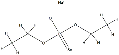 Selenophosphoric acid O,O-diethyl Se-sodium salt Structure