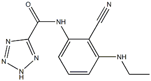 1H-Tetrazole-5-carboxamide,N-[2-cyano-3-(ethylamino)phenyl]-(9CI) Structure