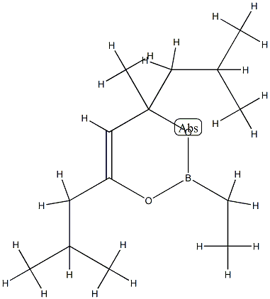 2-Ethyl-4-methyl-4,6-bis(2-methylpropyl)-4H-1,3,2-dioxaborin 구조식 이미지