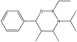 2-Ethyltetrahydro-4,5-dimethyl-3-(1-methylethyl)-6-phenyl-2H-1,3,2-oxazaborine 구조식 이미지