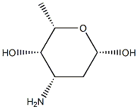 beta-L-lyxo-Hexopyranose, 3-amino-2,3,6-trideoxy- (9CI) Structure