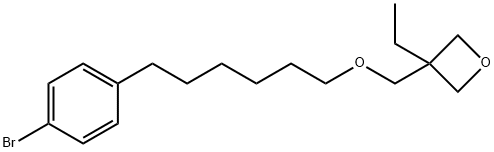 3-((6-(4-Bromophenyl)hexyloxy)methyl)-3-ethyloxetane 구조식 이미지
