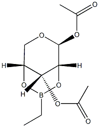 2-O,4-O-(에틸보란디일)-β-D-리보피라노스1,3-디아세테이트 구조식 이미지