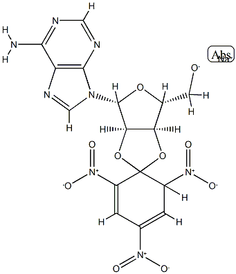 (2',3')O-(2,4,6-트리니트로사이클로헥사디에닐리딘)아데노신 구조식 이미지