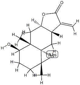 (1aR,9aS)-1a,2,4,4a,5,5aα,8aβ,9-Octahydro-4β-hydroxy-1aβ,4aβ-dimethyl-8-methylene-3H-oxireno[4a,5]naphtho[2,3-b]furan-7(8H)-one Structure