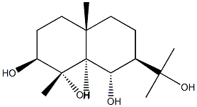 (8aS)-Decahydro-7β-(1-hydroxy-1-methylethyl)-1,4aβ-dimethyl-1α,2β,8α-naphthalenetriol Structure