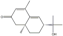 (6R)-6,7,8,8a-Tetrahydro-6-(1-hydroxy-1-methylethyl)-4,8aα-dimethylnaphthalen-2(1H)-one 구조식 이미지
