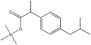 α-Methyl-4-(2-methylpropyl)benzeneacetic acid trimethylsilyl ester Structure