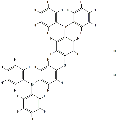 Sulfonium, (thiodi-4,1-phenylene)bis(diphenyl-, dichloride 구조식 이미지