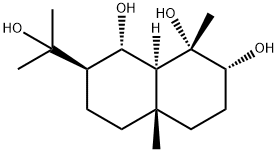 (8aS)-Decahydro-7β-(1-hydroxy-1-methylethyl)-1,4aβ-dimethyl-1α,2α,8α-naphthalenetriol 구조식 이미지