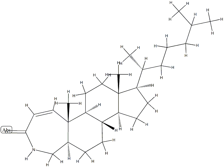 4-Aza-A-homo-5α-cholest-1-en-3-one Structure