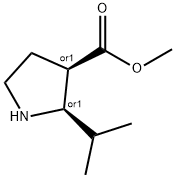 3-Pyrrolidinecarboxylicacid,2-(1-methylethyl)-,methylester,(2R,3R)-rel-(9CI) Structure