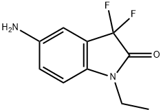 2H-Indol-2-one,5-amino-1-ethyl-3,3-difluoro-1,3-dihydro-(9CI) 구조식 이미지