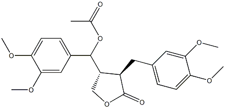 5-Acetoxymatairesil dimethyl ether 구조식 이미지