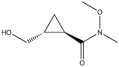 Cyclopropanecarboxamide, 2-(hydroxymethyl)-N-methoxy-N-methyl-, (1R,2R)-rel- (9CI) Structure