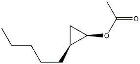 Cyclopropanol, 2-pentyl-, acetate, (1R,2S)-rel- (9CI) Structure