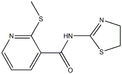 3-Pyridinecarboxamide,N-(4,5-dihydro-2-thiazolyl)-2-(methylthio)-(9CI) Structure