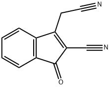 1H-Indene-3-acetonitrile,2-cyano-1-oxo-(9CI) Structure