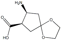 1,4-Dioxaspiro[4.4]nonane-7-carboxylicacid,8-amino-,(7R,8S)-rel-(9CI) Structure