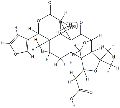 19-데옥시-6β,19-에폭시리모노산16,17-락톤 구조식 이미지