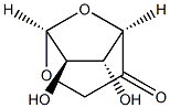 beta-L-arabino-Hexofuranos-5-ulose, 1,6-anhydro- (9CI) Structure