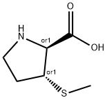 D-Proline, 3-(methylthio)-, (3R)-rel- (9CI) Structure