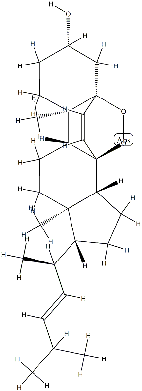 (22E)-5α,8α-Epidioxy-24-norcholesta-6,22-diene-3β-ol 구조식 이미지