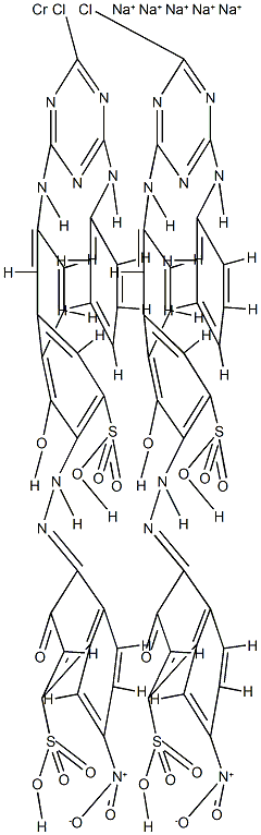 pentasodium bis[4-[[6-[[6-anilino-4-chloro-1,3,5-triazin-2-yl]amino]-1-hydroxy-3-sulpho-2-naphthyl]azo]-3-hydroxy-7-nitronaphthalene-1-sulphonato(4-)]chromate(5-) 구조식 이미지