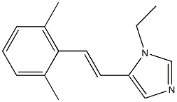 1H-Imidazole,5-[2-(2,6-dimethylphenyl)ethenyl]-1-ethyl-(9CI) 구조식 이미지