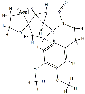 2,2-(Ethylenebisoxy)-15,16-dimethoxy-1β,7β-cycloerythrinan-8-one 구조식 이미지