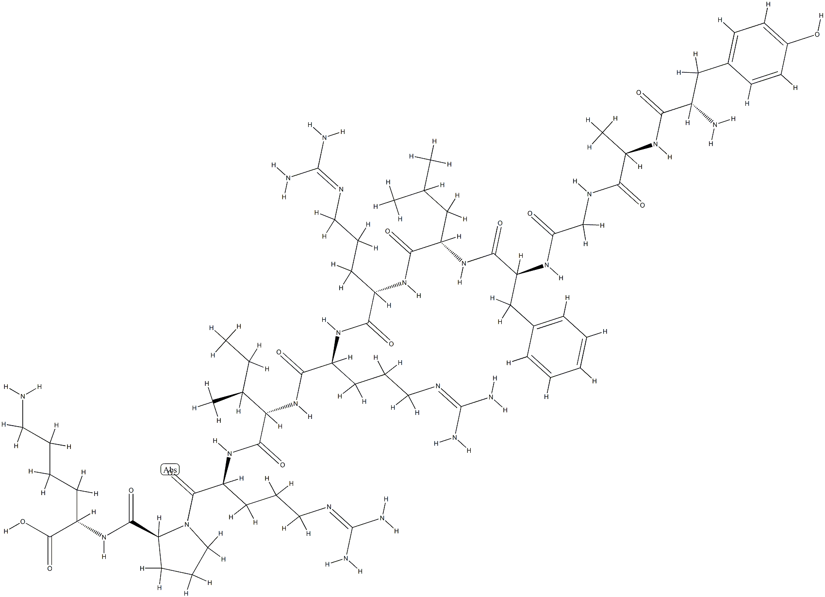 dynorphin (1-11), Ala(2)- Structure