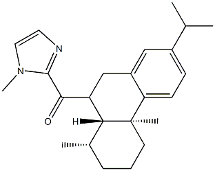 1-Methyl-1H-imidazol-2-yl[(4bS)-4b,5,6,7,8,8aβ,9,10-octahydro-4bα,8α-dimethyl-2-(1-methylethyl)phenanthren-9-yl] ketone 구조식 이미지