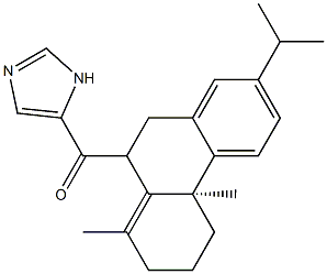 [(4bS)-4b,5,6,7,9,10-Hexahydro-4bα,8-dimethyl-2-(1-methylethyl)phenanthren-9-yl](1H-imidazol-4-yl) ketone 구조식 이미지