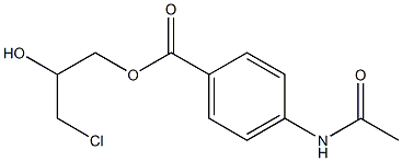 alpha-chlorohydrin mono-4-acetamidobenzoate Structure