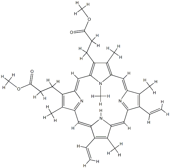 N-메틸프로토포르피린디메틸에스테르 구조식 이미지