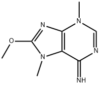 6H-Purin-6-imine,3,7-dihydro-8-methoxy-3,7-dimethyl-(9CI) 구조식 이미지