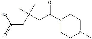 3,3-Dimethyl-5-(4-methyl-piperazin-1-yl)-5-oxo-pentanoic acid 구조식 이미지