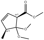 2-Cyclopentene-1-carboxylicacid,5,5-dimethoxy-4-methyl-,methylester,(1R,4S)-rel-(9CI) 구조식 이미지