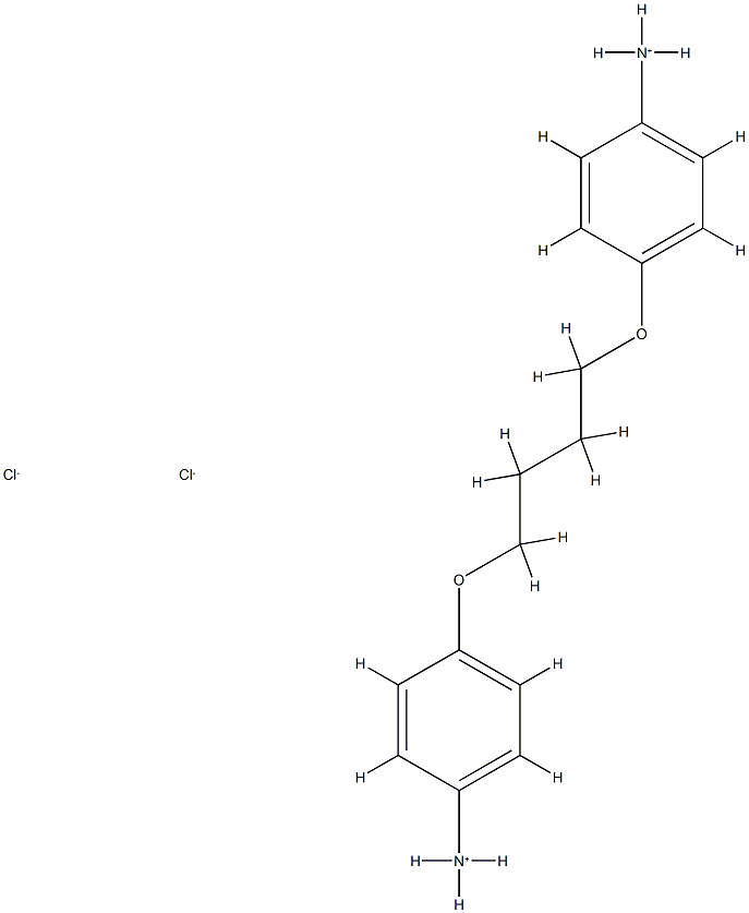 [4-[4-(4-아자니우밀페녹시)부톡시]페닐]이염화아자늄 구조식 이미지