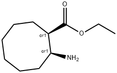 Cyclooctanecarboxylic acid, 2-amino-, ethyl ester, (1R,2S)-rel- (9CI) Structure
