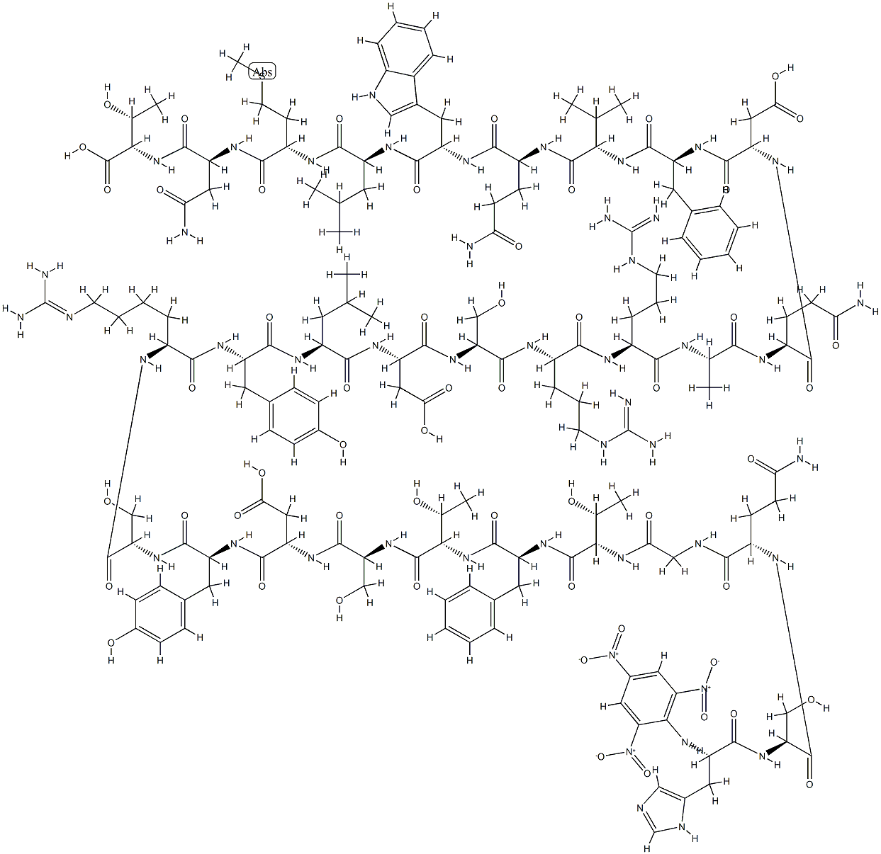 글루카곤,N(알파)-트리니트로페닐-His(1)-호모-Arg(12)- 구조식 이미지